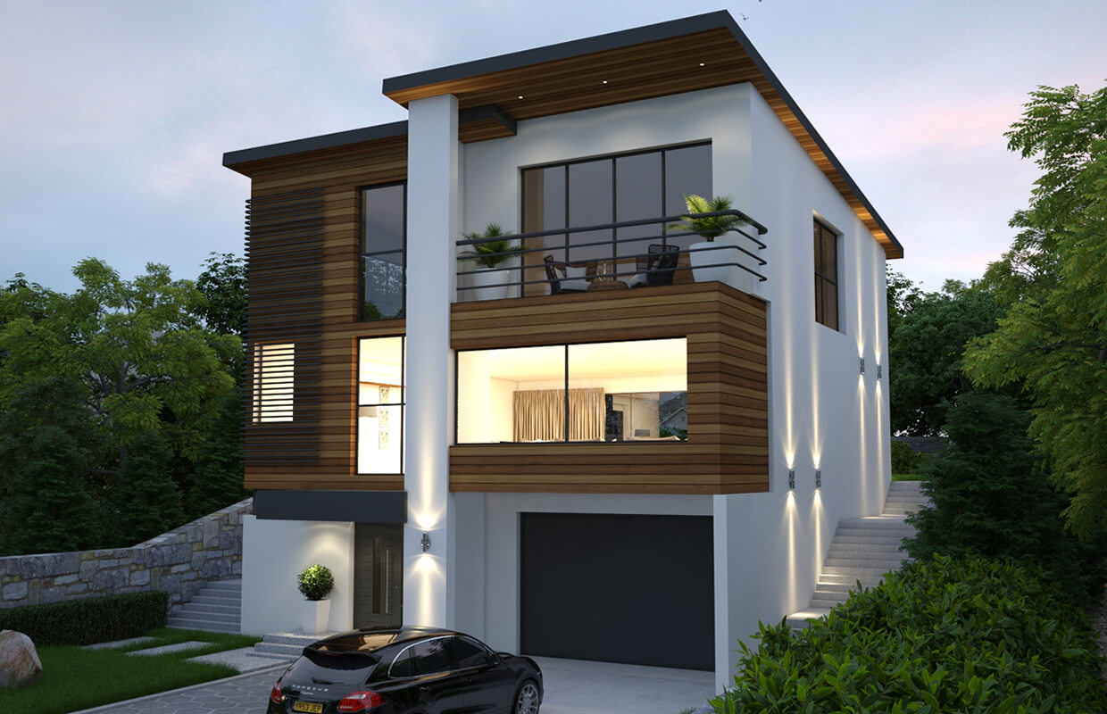 Three-Story Modern Single Family Residence Design